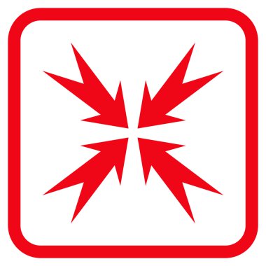 Sıkıştırma ok bir çerçeve içinde simge vektör