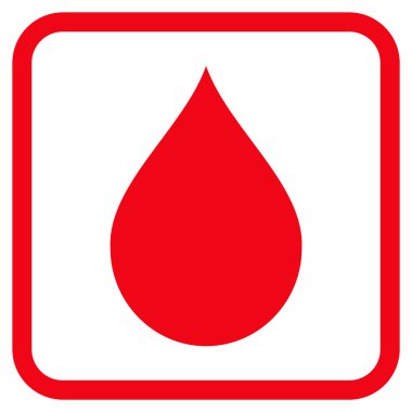 Damla vektör simgesi bir çerçeve içinde