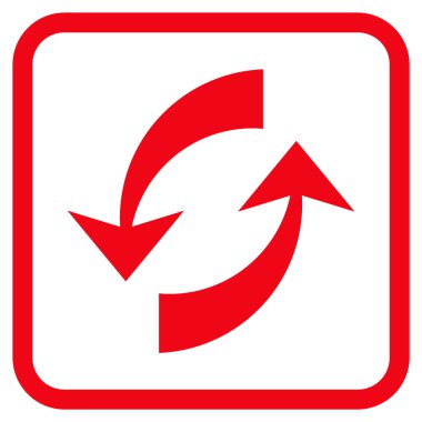 Exchange oklar bir çerçeve içinde simge vektör