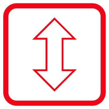 Exchange dikey vektör simgesi bir çerçeve içinde