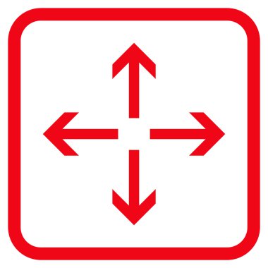 Genişletin okları vektör simgesi bir çerçeve içinde