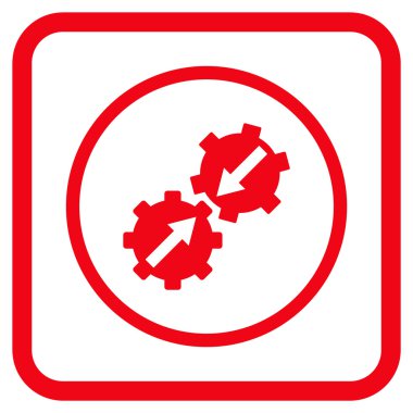 Dişli Tümleştirme vektör simgesi bir çerçeve içinde