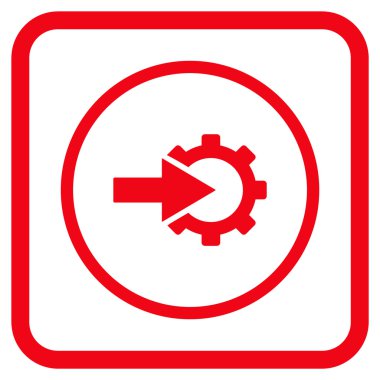 COG Tümleştirme vektör simgesi bir çerçeve içinde