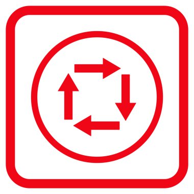 Dolaşım oklar bir çerçeve içinde simge vektör