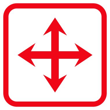 Genişletin okları vektör simgesi bir çerçeve içinde