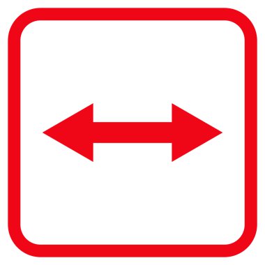 Yatay Çevir vektör simgesi bir çerçeve içinde