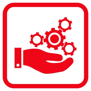 Mekanik Servisi vektör simgesi bir çerçeve içinde