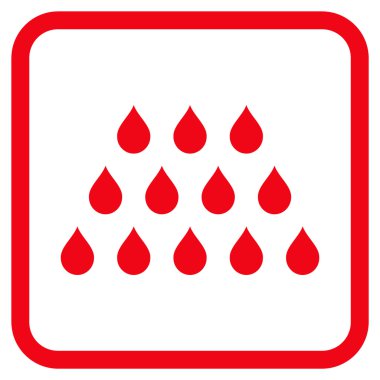 Damla vektör simgesi bir çerçeve içinde