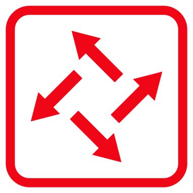 Santrifüj oklar bir çerçeve içinde simge vektör