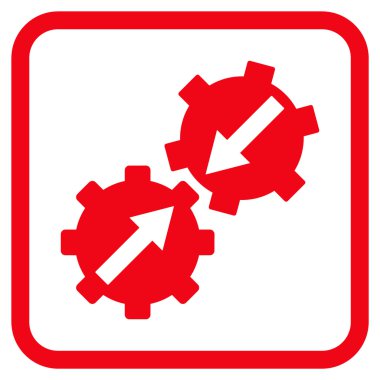 Dişli Tümleştirme vektör simgesi bir çerçeve içinde