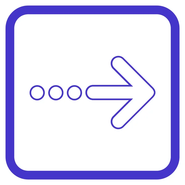 Skicka rätt vektor-ikonen i en ram — Stock vektor