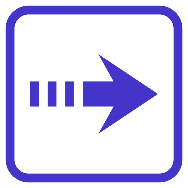 Rechtes Vektorsymbol in einem Frame senden — Stockvektor
