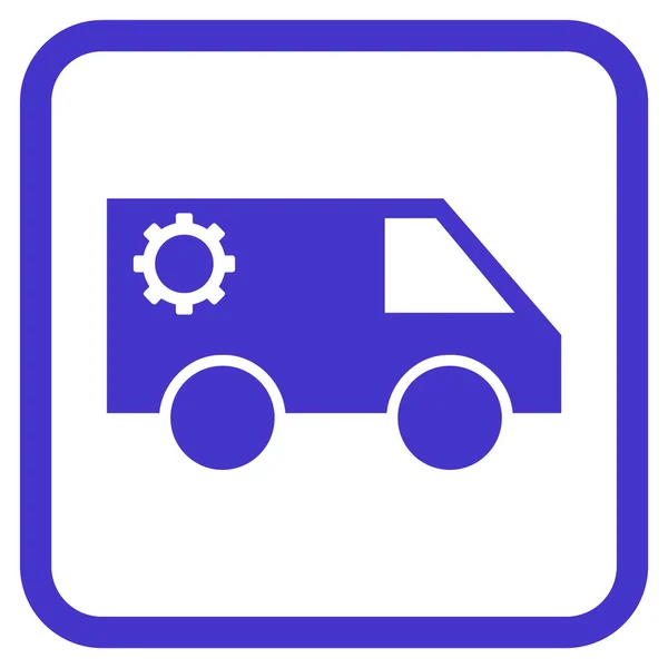 Vector de coche de servicio icono en un marco — Archivo Imágenes Vectoriales