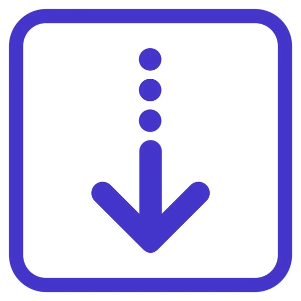 Verzenden naar beneden Vector Icon In een Frame — Stockvector