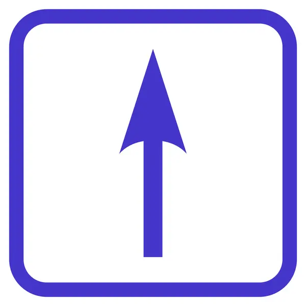 Scherpe pijl omhoog Vector Icon In een Frame — Stockvector