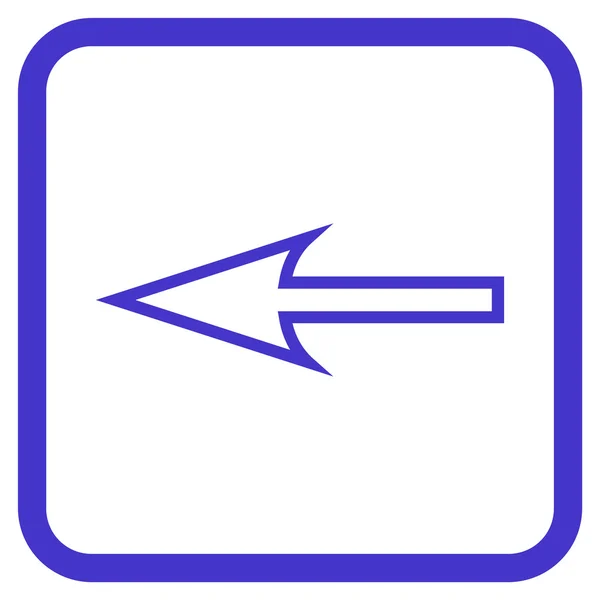 Ostré šipky vlevo vektorové ikony v rámečku — Stockový vektor