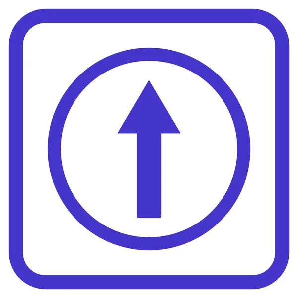 Seta arredondada vetor ícone em um quadro — Vetor de Stock