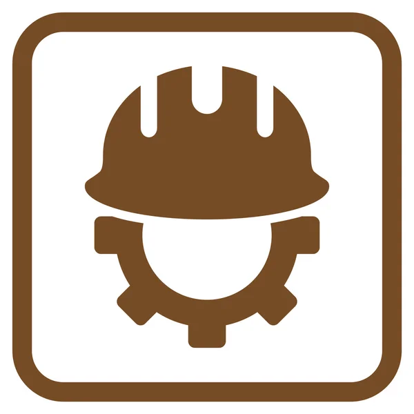 Development Hardhat Vector Icon In a Frame — Stock Vector
