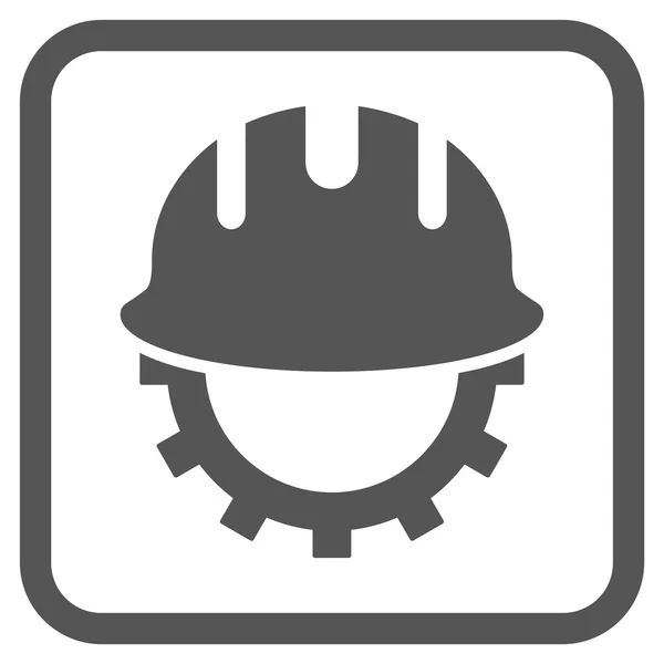 Entwicklung Hardhat Vektor-Symbol in einem Rahmen — Stockvektor