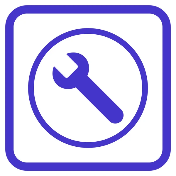 Wrench Vector Icon In a Frame — Stock Vector