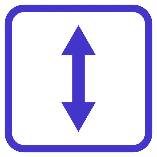 Vertikales Flip-Vektor-Symbol in einem Rahmen — Stockvektor
