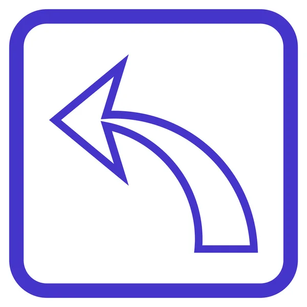 Ångra vektor ikonen i en ram — Stock vektor