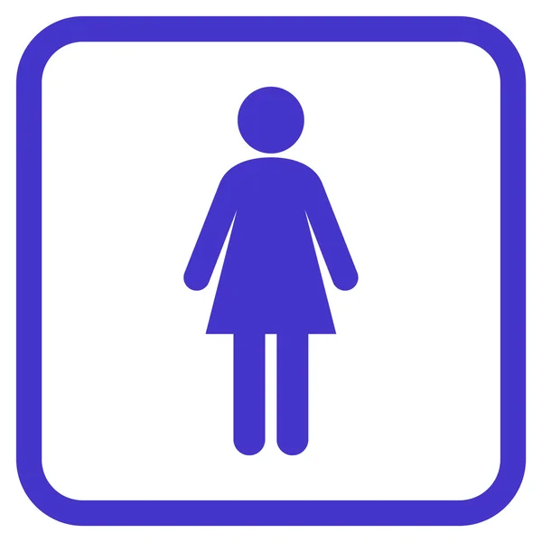 Mujer Vector icono en un marco — Archivo Imágenes Vectoriales