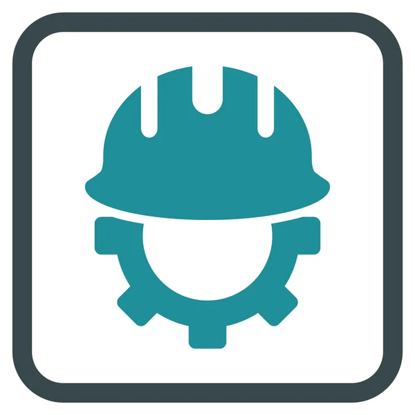 Development Hardhat Vector Icon In a Frame — Stock Vector