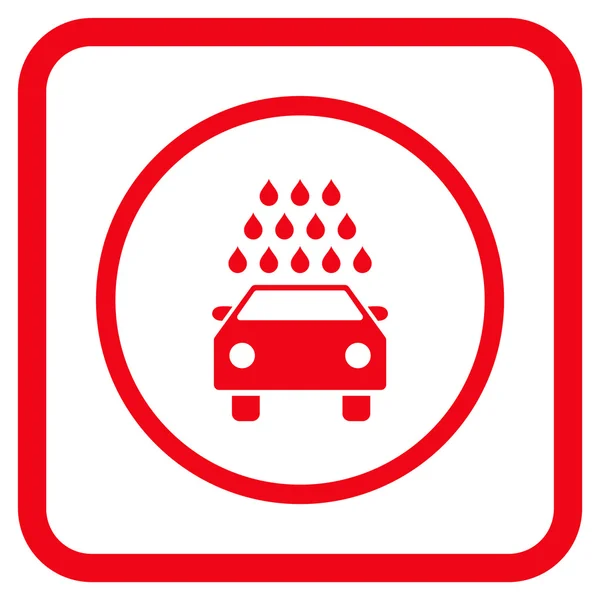 Myjnia samochodowa wektor ikona w ramce — Wektor stockowy