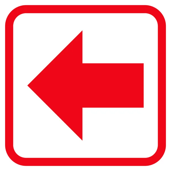 Flecha izquierda Vector icono en un marco — Archivo Imágenes Vectoriales