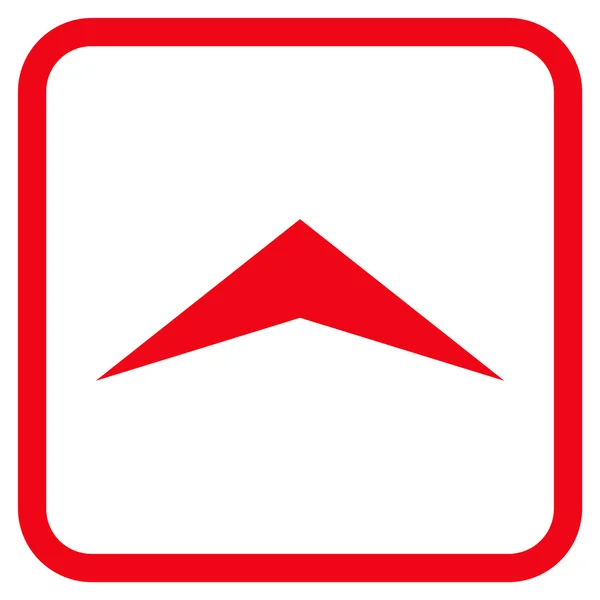 Arrowhead Up Vector Icon In a Frame — Stock Vector