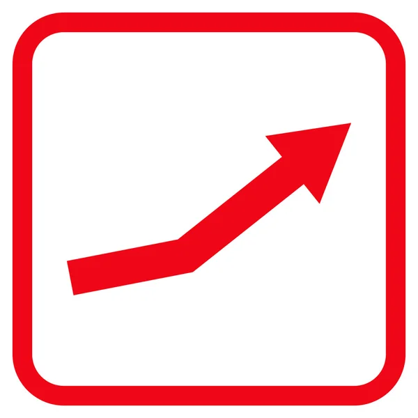 Tillväxt en vektor ikon Trend i en ram — Stock vektor