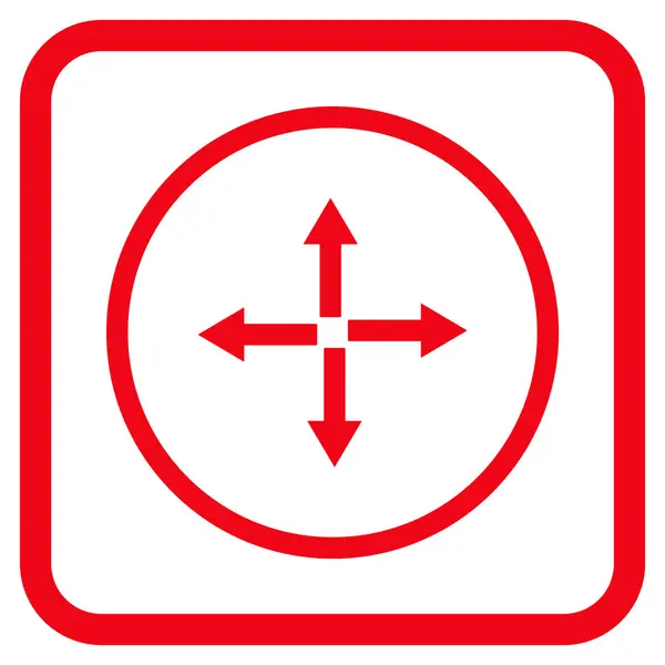 Rozwiń węzeł strzałki wektor ikona w ramce — Wektor stockowy