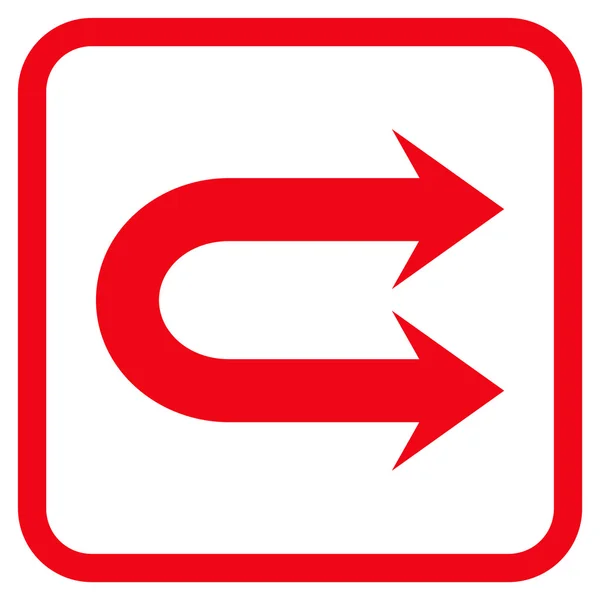 Doble flecha derecha Vector icono en un marco — Archivo Imágenes Vectoriales