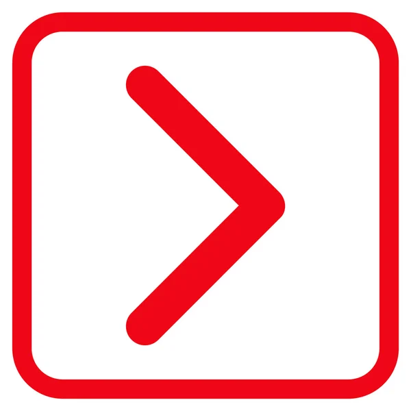 Richtung rechtes Vektorsymbol in einem Rahmen — Stockvektor