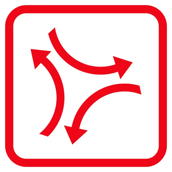 Troca de setas vetor ícone em um quadro — Vetor de Stock