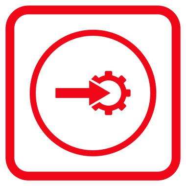 COG Tümleştirme vektör simgesi bir çerçeve içinde