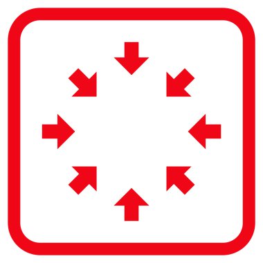 Kompakt oklar bir çerçeve içinde simge vektör