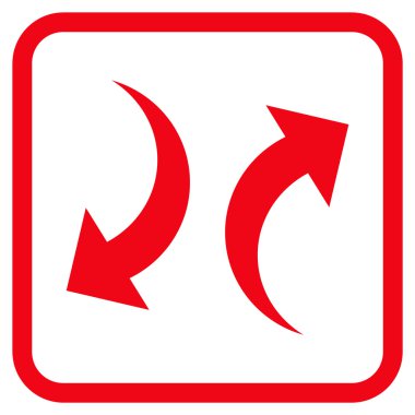 Exchange oklar bir çerçeve içinde simge vektör