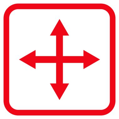 Genişletin okları vektör simgesi bir çerçeve içinde