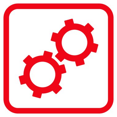 Gears'ı vektör simgesi bir çerçeve içinde