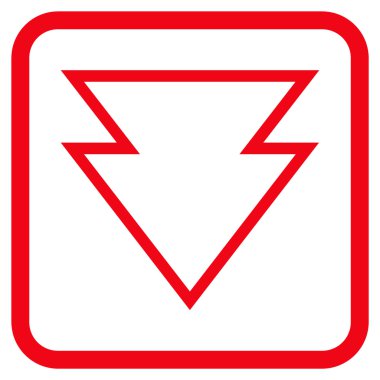 Vektör simgesi bir çerçeve içinde aşağı yön