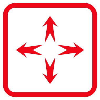 Genişletin okları vektör simgesi bir çerçeve içinde