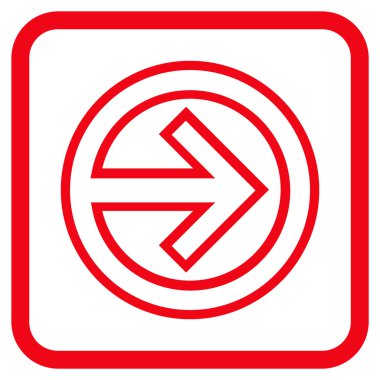 Alma vektör simgesi bir çerçeve içinde