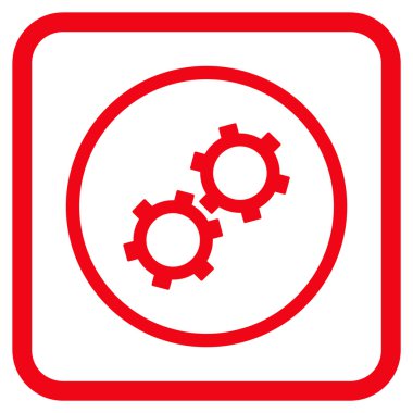 Gears'ı vektör simgesi bir çerçeve içinde