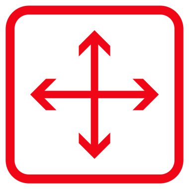 Genişletin okları vektör simgesi bir çerçeve içinde