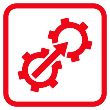 Dişli Tümleştirme vektör simgesi bir çerçeve içinde