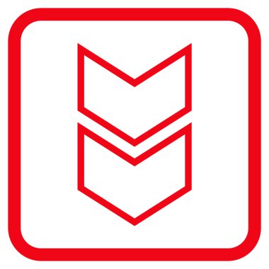 Vektör simgesi bir çerçeve içinde aşağı kaydır