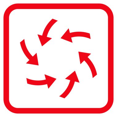 Oklar vektör simgesi bir çerçevede girdap