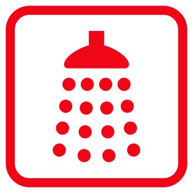 Duş vektör simgesi bir çerçeve içinde